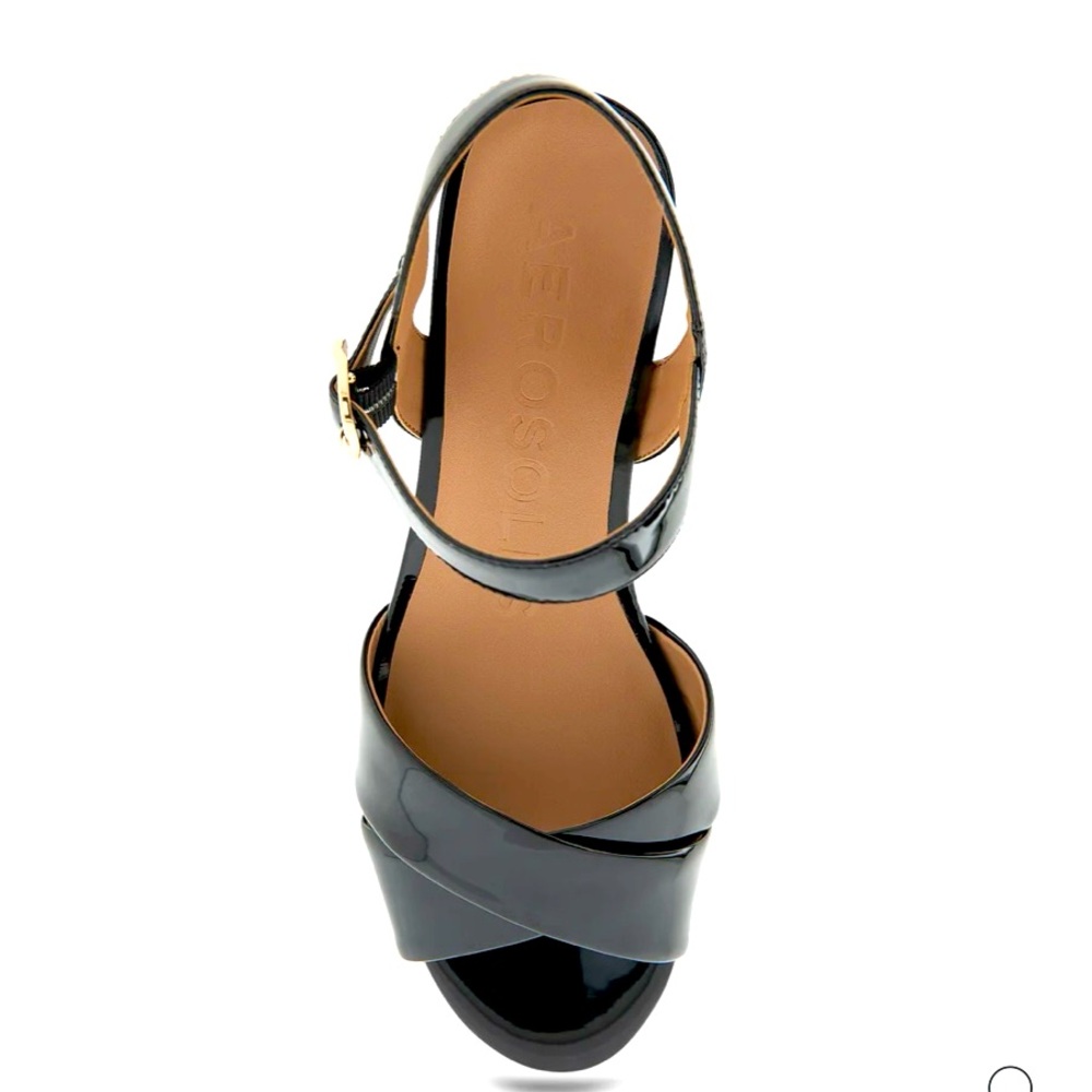 New (no tag) Black Parent Aerosoles Cosmos Platform Sandal Size 7